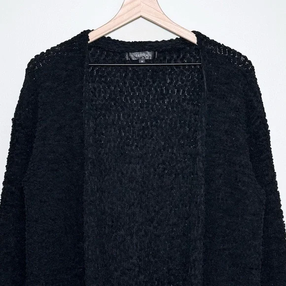ZESICA Cozy Knit Open Cardigan Pockets Size M - Picture 3 of 6